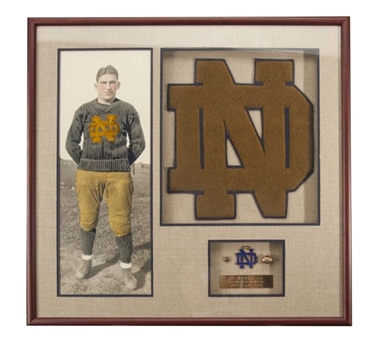 Ray Morelli Notre Dame Varsity Letter Framed Display